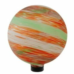 Northlight 10" Orange and Green Swirl Designed Outdoor Garden Gazing Ball -Cheap Garden Decor Store unnamed file 11866