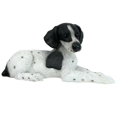 Design Toscano Black & White Pointer Puppy Dog Statue - White 3 Design Toscano Black & White Pointer Puppy Dog Statue - White - Image 2