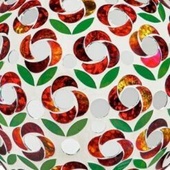 Home & Garden 11.5" Pointsettia Mosaic Gazing Ball Flower Garden Yard Decor Evergreen Enterprises Inc - Outdoor Sculptures And Statues