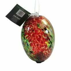 Home & Garden 7.5" Matisse Red Hanging Orb Oblong Yard Decor Echo Valley - Outdoor Sculptures And Statues