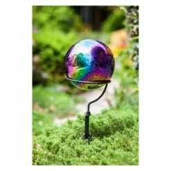 10.20" H Glass Gazing Ball - Evergreen