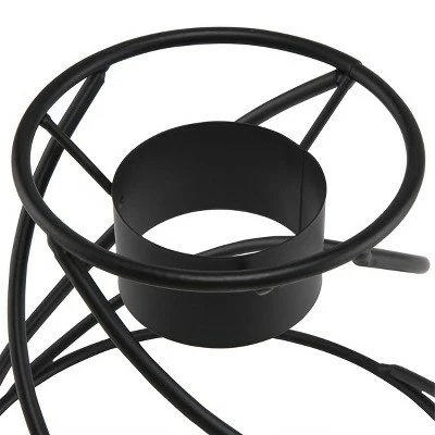 8" x 9" Indoor/Outdoor Spiraling Metal Gazing Globe Stand Black - Alpine Corporation 4 8" x 9" Indoor/Outdoor Spiraling Metal Gazing Globe Stand Black - Alpine Corporation - Image 2