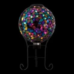 Alpine Corporation Alpine 11" Solar Mosaic Iron/Glass Gazing Globe with Stand Purple -Cheap Garden Decor Store unnamed file 11918