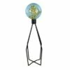 Northlight 30" Black Matte Geometric Gazing Ball Stand