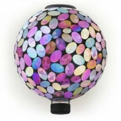 Alpine Corporation Alpine 11" Solar Mosaic Iron/Glass Gazing Globe with Stand Pink -Cheap Garden Decor Store unnamed file 11941