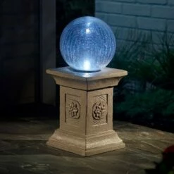 Crackled Glass Solar Gazing Ball Beige - Smart Solar -Cheap Garden Decor Store unnamed file 11954