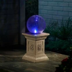 Crackled Glass Solar Gazing Ball Beige - Smart Solar -Cheap Garden Decor Store unnamed file 11956