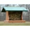 Woodlink 2 Sided Recycled Plastic Going Green Hanging Mount Backyard Large Premier Wild Bird Ranch Style Feeder, Green and Brown