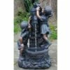 Northlight 29" Children at the Water Pump Well Outdoor Patio Garden Fountain - Black/Bronze