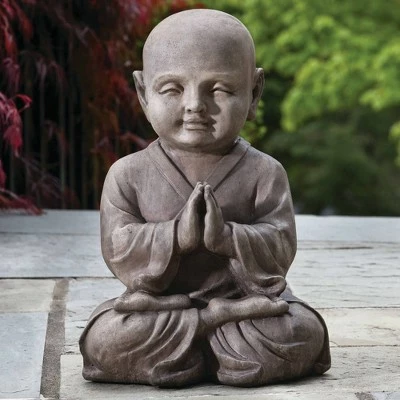 15.75" Indoor/Outdoor Resin Praying Buddha Garden Statue Brown - Alfresco Home LLC 3 15.75" Indoor/Outdoor Resin Praying Buddha Garden Statue Brown - Alfresco Home LLC