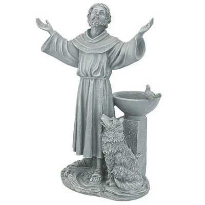 Design Toscano St. Francis's Garden Blessing Sculpture - Gray 4 Design Toscano St. Francis's Garden Blessing Sculpture - Gray - Image 2