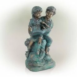 Alpine Corporation 15" Polyresin Boy and Girl Reading Statue Bronze 8 Alpine Corporation 15" Polyresin Boy and Girl Reading Statue Bronze -Cheap Garden Decor Store unnamed file 12128