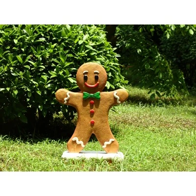 HI-LINE GIFT LTD 27" Polyresin Gingerbread Boy Christmas Statue Brown - Hi-Line Gift 6 HI-LINE GIFT LTD 27" Polyresin Gingerbread Boy Christmas Statue Brown - Hi-Line Gift - Image 4