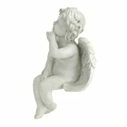 Design Toscano Angel Of Contemplation Statue - Off-White