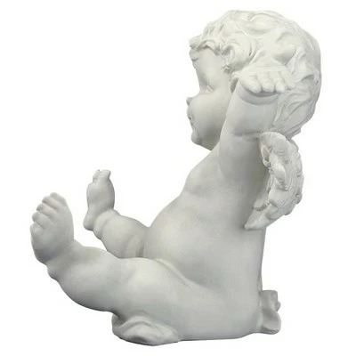 Design Toscano Topsy, The Tumbling Cherub Statue - Off-White 5 Design Toscano Topsy, The Tumbling Cherub Statue - Off-White - Image 3