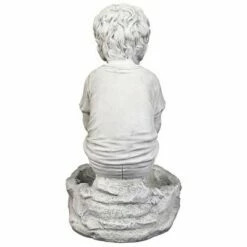 Design Toscano Tommy At The Turtle Pond Little Boy Statue - Gray -Cheap Garden Decor Store unnamed file 12253