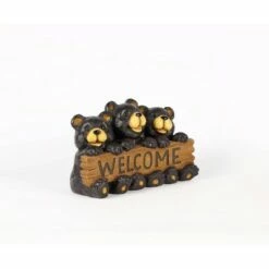 HI-LINE GIFT LTD 8.5" Polyresin Bear Family with Welcome Sign Outdoor Statue Black - Hi-Line Gift -Cheap Garden Decor Store unnamed file 1230