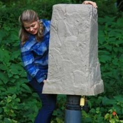 Emsco 37.25" Resin Monolith River Rock Statuary - Granite