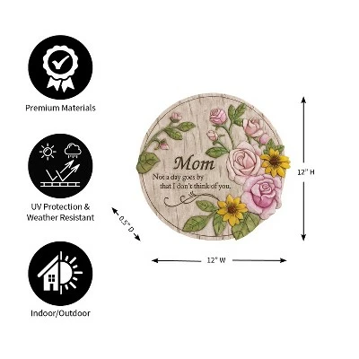 Evergreen Not a Day Goes By Mother Memorial Garden Stone 5 Evergreen Not a Day Goes By Mother Memorial Garden Stone - Image 3