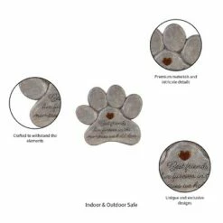 Evergreen 11" Paw Shaped Pet Memorial Garden Stone, Best Friends Live Forever -Cheap Garden Decor Store unnamed file 12436