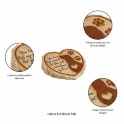 Evergreen 11" Heart Shaped Pet Memorial Garden Stone, Dog Silhouette -Cheap Garden Decor Store unnamed file 12444