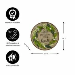 Evergreen 10.75" Memorial Garden Stone, Wreath -Cheap Garden Decor Store unnamed file 12451