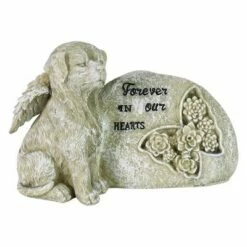 7" Resin Forever In Our Hearts Dog Memorial with Butterfly Statue Gray - Exhart -Cheap Garden Decor Store unnamed file 12481