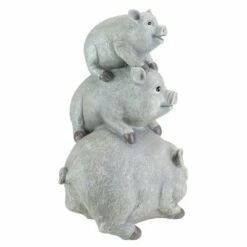 Roman 10.5" Gray Weathered Stacked Pig Statue -Cheap Garden Decor Store unnamed file 1252