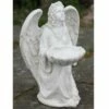 Northlight 19.75" Angel with Shell Religious Outdoor Patio Garden Statue Bird Feeder - White