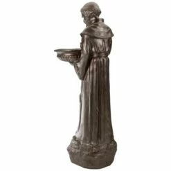 Northlight 23.5" Bronze St. Francis of Assisi Religious Bird Feeder Outdoor Garden Statue -Cheap Garden Decor Store unnamed file 12587