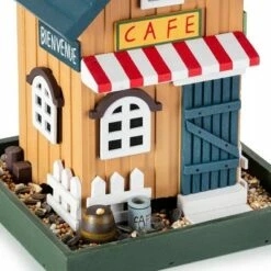 Alpine Corporation 9" Wood Hanging Outdoor Café Bird Feeder -Cheap Garden Decor Store unnamed file 12611