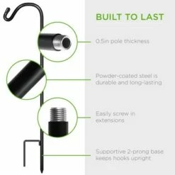 Best Choice Products 65in Set of 4 Shepherd Hooks Outdoor Metal Adjustable Garden Hooks w/ 2-Prong Base Black 10 Best Choice Products 65in Set of 4 Shepherd Hooks Outdoor Metal Adjustable Garden Hooks w/ 2-Prong Base Black -Cheap Garden Decor Store unnamed file 12634