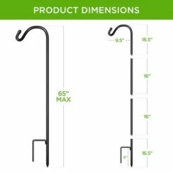 Best Choice Products 65in Set of 4 Shepherd Hooks Outdoor Metal Adjustable Garden Hooks w/ 2-Prong Base Black 13 Best Choice Products 65in Set of 4 Shepherd Hooks Outdoor Metal Adjustable Garden Hooks w/ 2-Prong Base Black -Cheap Garden Decor Store unnamed file 12637
