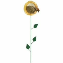 Woodlink 38-Inch Tall 0.50-Pound Capacity Portable Sunflower Stake Bird Feeder with Metal Mesh Cage (2 Pack)