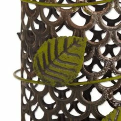 Zingz & Thingz Zingz & Thingz 17.5" Iron Leaf Bird Feeder Green/Brown -Cheap Garden Decor Store unnamed file 12672