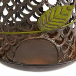 Zingz & Thingz Zingz & Thingz 17.5" Iron Leaf Bird Feeder Green/Brown -Cheap Garden Decor Store unnamed file 12673