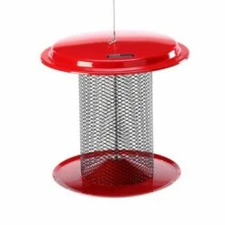 Birds Choice Magnet Mesh Black Oil Sunflower Bird Feeder - Red