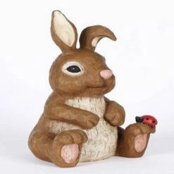HI-LINE GIFT LTD 12" Polyresin Rabbit Sitting with Ladybug Outdoor Statue Brown - Hi-Line Gift -Cheap Garden Decor Store unnamed file 1270