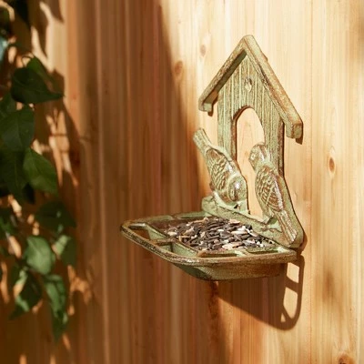 Zingz & Thingz Zingz & Thingz 9.64" Polyresin Wall Mounted Bird Feeder Brown 6 Zingz & Thingz Zingz & Thingz 9.64" Polyresin Wall Mounted Bird Feeder Brown - Image 4