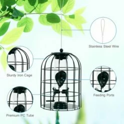 Costway Squirrel-proof Caged Tube Wild Bird Feeder Outdoor Metal Seed Guard Deterrent -Cheap Garden Decor Store unnamed file 12712