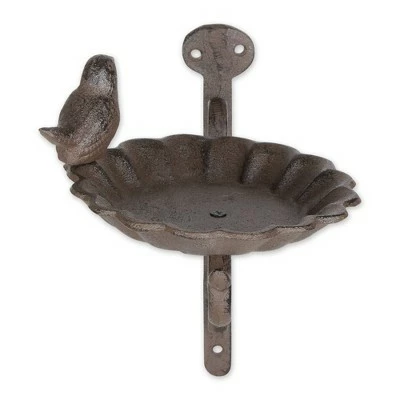 Zingz & Thingz Zingz & Thingz 10.6" Cast Iron Wall Mounted Bird Feeder Black 3 Zingz & Thingz Zingz & Thingz 10.6" Cast Iron Wall Mounted Bird Feeder Black