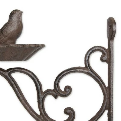 Zingz & Thingz Zingz & Thingz 10.6" Cast Iron Wall Mounted Bird Feeder Black 4 Zingz & Thingz Zingz & Thingz 10.6" Cast Iron Wall Mounted Bird Feeder Black - Image 2