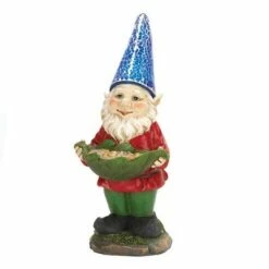 Zingz & Thingz Zingz & Thingz 5.75" Polyresin Gnome Solar Statue Bird Feeder -Cheap Garden Decor Store unnamed file 12724