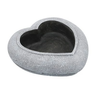 Resin Heart Bird Feeder - Gray - Sagebrook Home 6 Resin Heart Bird Feeder - Gray - Sagebrook Home - Image 4