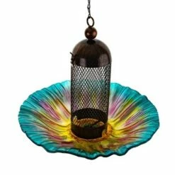 Ultimate Innovations Glass & Metal Bird Feeder Teal/yellow 10 Ultimate Innovations Glass & Metal Bird Feeder Teal/yellow -Cheap Garden Decor Store unnamed file 12743