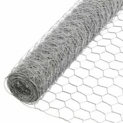 YardGard 4 x 50 Foot Heavy Duty Galvanized Steel 2 Inch Hexagonal Mesh Design Poultry Netting/Wire Garden Fencing, Silver