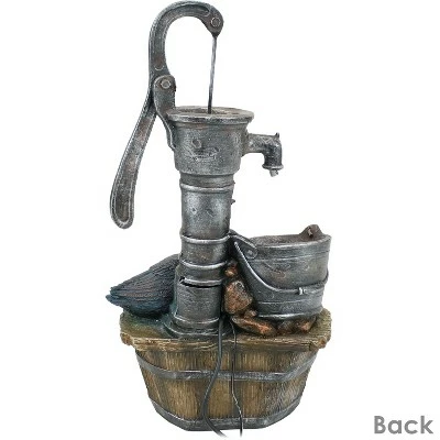 Sunnydaze Decor Sunnydaze 30"H Electric Polyresin Rustic Pump and Barrel Mother Duck and Ducklings Outdoor Fountain with LED Lights 11 Sunnydaze Decor Sunnydaze 30"H Electric Polyresin Rustic Pump and Barrel Mother Duck and Ducklings Outdoor Fountain with LED Lights - Image 10