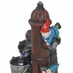 Sunnydaze Decor Sunnydaze 16"H Electric Polyresin Gnomes Climbing Fire Hydrant Outdoor Water Fountain with LED Light -Cheap Garden Decor Store unnamed file 12814