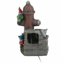 Sunnydaze Decor Sunnydaze 16"H Electric Polyresin Gnomes Climbing Fire Hydrant Outdoor Water Fountain with LED Light -Cheap Garden Decor Store unnamed file 12816