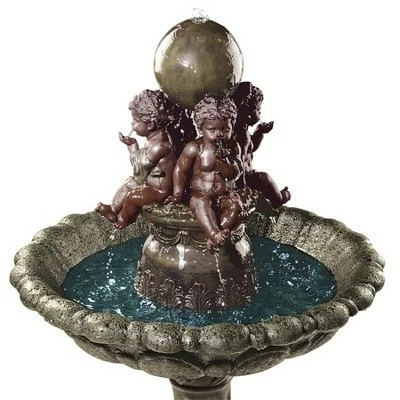 Design Toscano The Four Splashing Putti Sculptural Fountain - Green 1 Design Toscano The Four Splashing Putti Sculptural Fountain - Green